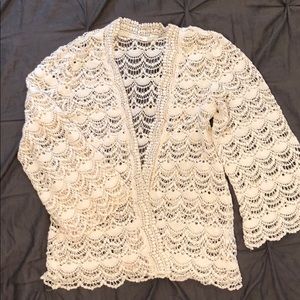 Cream lace kimono/cardigan